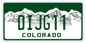 DIJG11  license plate in CO