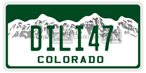 DILI47 license plate in Colorado