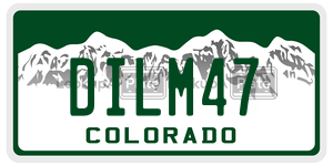 DILM47  license plate in CO