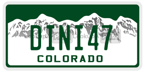 DINI47  license plate in CO