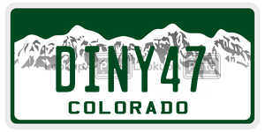 DINY47  license plate in CO