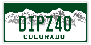 DIPZ40 license plate in Colorado