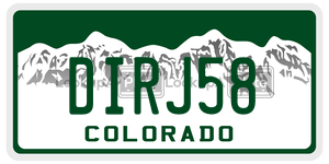 DIRJ58  license plate in CO