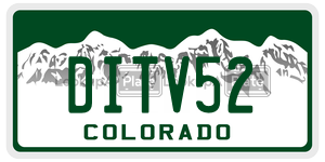DITV52  license plate in CO
