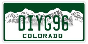 DIYG96  license plate in CO