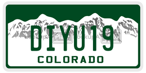DIYU19  license plate in CO