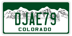 DJAE79  license plate in CO