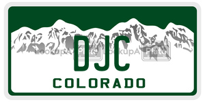 DJC  license plate in CO