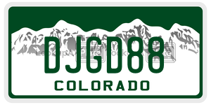 DJGD88  license plate in CO