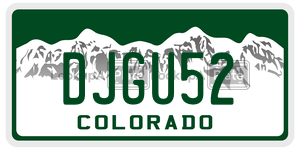 DJGU52  license plate in CO