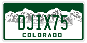 DJIX75  license plate in CO
