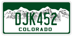 DJK452  license plate in CO