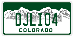 DJLI04  license plate in CO