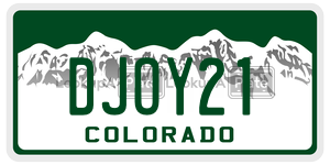 DJOY21  license plate in CO
