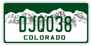 DJQO38  license plate in CO