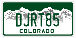 DJRT85  license plate in CO
