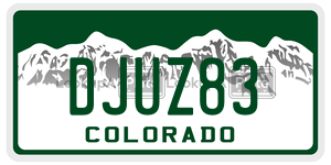DJUZ83  license plate in CO