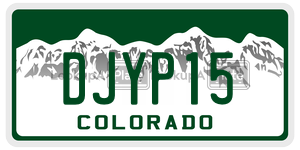 DJYP15  license plate in CO