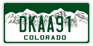 DKAA91  license plate in CO