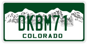 DKBM71  license plate in CO