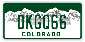 DKGQ66  license plate in CO