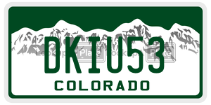 DKIU53 license plate in Colorado
