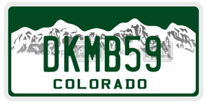 DKMB59  license plate in CO
