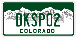 DKS-P02  license plate in CO