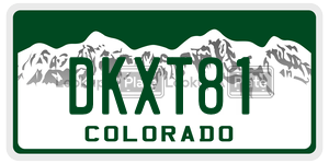 DKXT81  license plate in CO