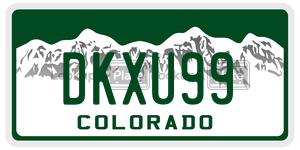 DKXU99  license plate in CO