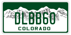 DLBB60  license plate in CO