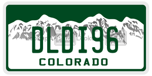 DLDI96  license plate in CO