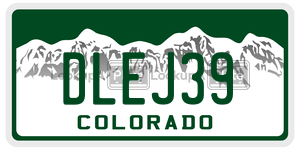 DLEJ39  license plate in CO