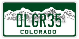 DLGR35 license plate in Colorado