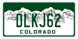 DLKJ62  license plate in CO