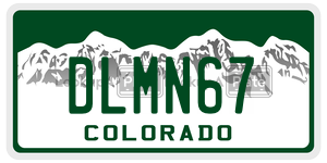 DLMN67  license plate in CO
