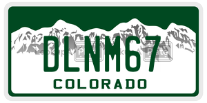 DLNM67  license plate in CO