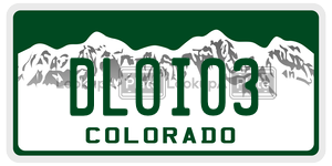 DLOI03  license plate in CO