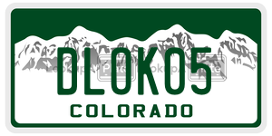 DLOK05 license plate in Colorado