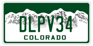 DLPV34  license plate in CO