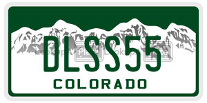DLSS55  license plate in CO