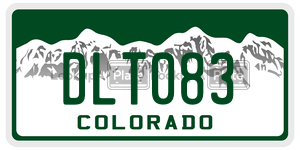 DLT083  license plate in CO