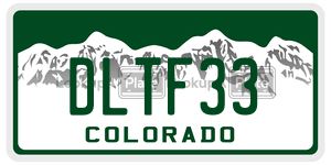 DLTF33  license plate in CO
