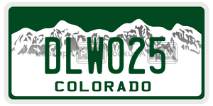 DLW025  license plate in CO