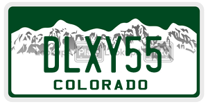 DLXY55  license plate in CO