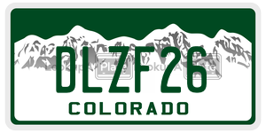 DLZF26  license plate in CO