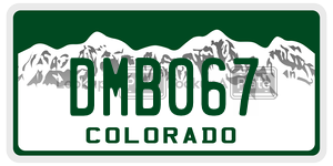 DMB067  license plate in CO