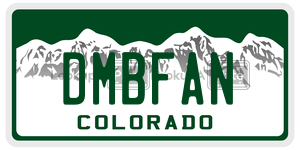 DMBFAN  license plate in CO