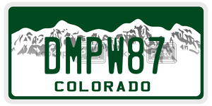 DMPW87  license plate in CO