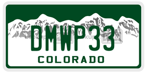 DMWP33  license plate in CO